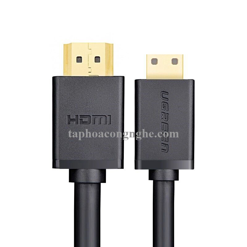 Ugreen 10118 3M màu Đen Cáp chuyển đổi Mini HDMI sang HDMI thuần đồng HD108 30010118